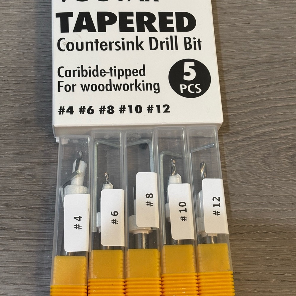 Tapered Countersink Drill Bit Set Carbide-tipped for woodworking
5-Pieces - Picture 2 of 14